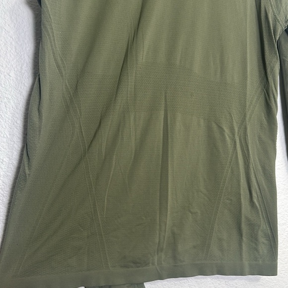 Athleta Nylon Olive Green Women’s Long Sleeve Stretch Top Size XLarge - Picture 5 of 11